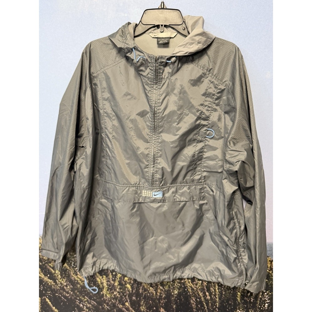 Vintage 90s Y2K Nike quarter zip windbreaker jacket nylon  swoosh Size XL